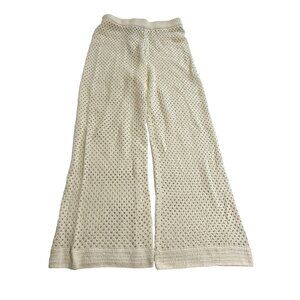 VENROY Cotton Crochet Pants in Cream